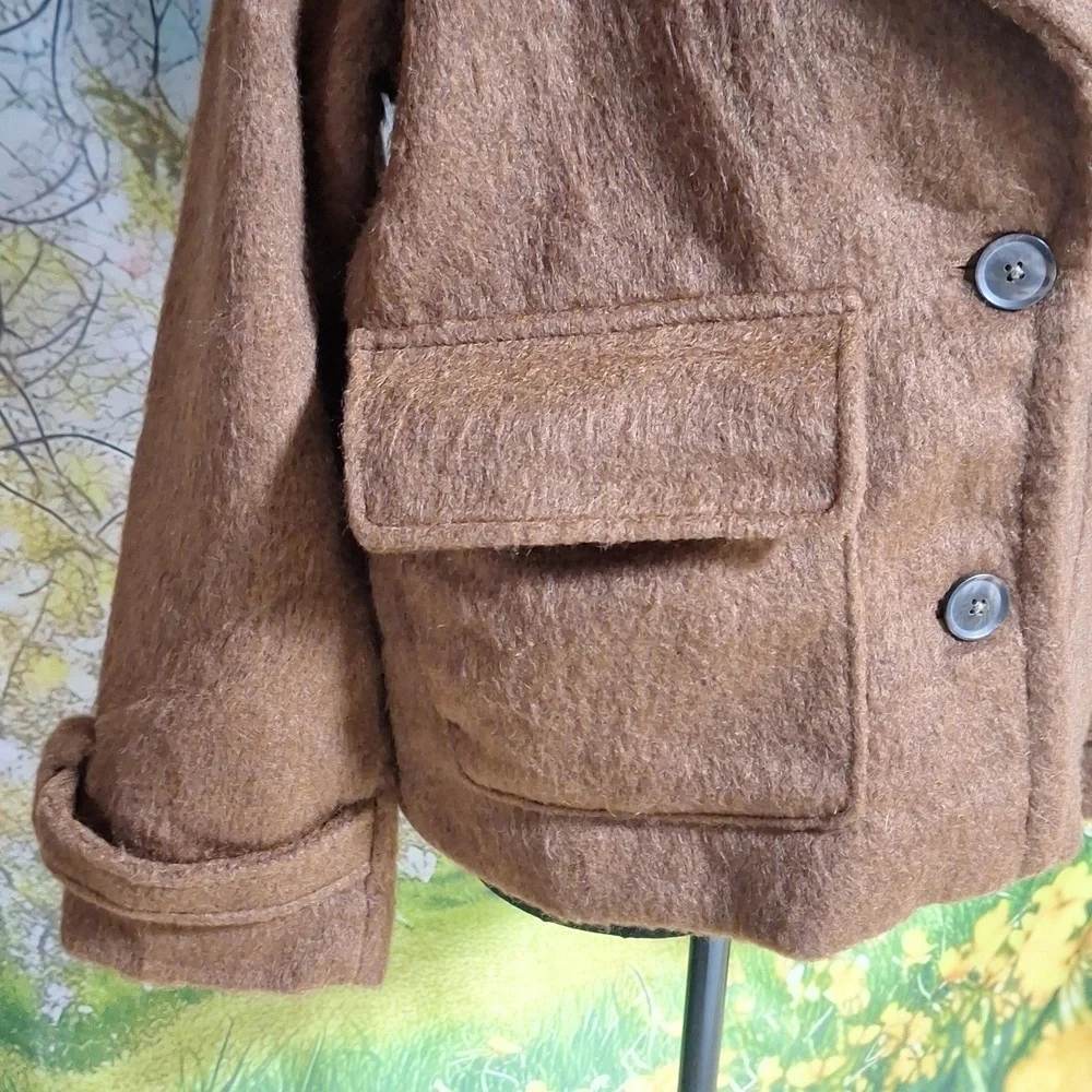 NWT  A new Day brown small pea coat